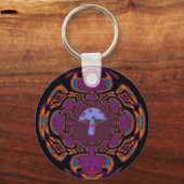 青いキノコ#12 キーホルダー (正面)