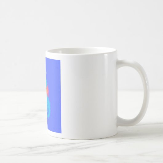 青いキャラクターのタツノオトシゴ コーヒーマグカップ (右)