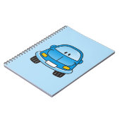 青いキャラクターカー ノートブック (左側)