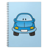 青いキャラクターカー ノートブック (正面)