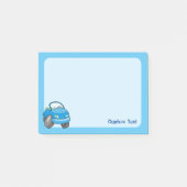 青いキャラクターカー ポストイット (正面)