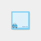 青いキャラクターカー ポストイット (正面)