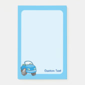 青いキャラクターカー ポストイット (正面)