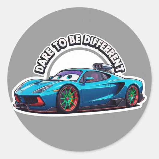 青いキャルメカ ラウンドシール (正面)