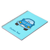 青いキャルーンの車のノート ノートブック (左側)