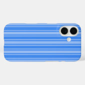 青いキャンディストライプ Case-Mate iPhoneケース (裏面 (横))