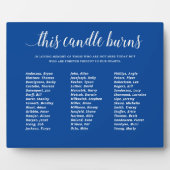 青いキャンドルが燃える クラス再会 追悼 フォトプラーク (正面)