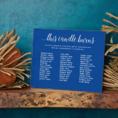 青いキャンドルが燃える クラス再会 追悼 フォトプラーク (側面)