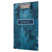 青いキラキラ色の葉オーク材 クリップボード (左)