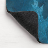 青いキラキラ色の葉オーク材 マウスパッド (コーナー)