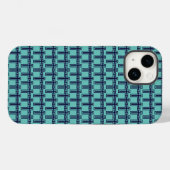 青いキリスト教の十字架のバリエーション Case-Mate iPhoneケース (裏面 (横))