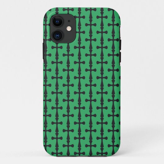 青いキリスト教の十字架 Case-Mate iPhoneケース (裏面)