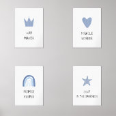 青いキリスト教の子供の礼拝の歌セット3プリント (正面)