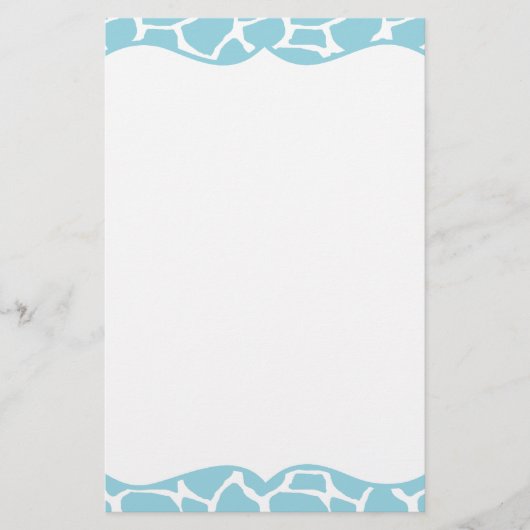 青いキリンのプリントの文房具 便箋 (正面)