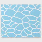 青いキリンの皮パターン包装紙 ラッピングペーパー (フラット)