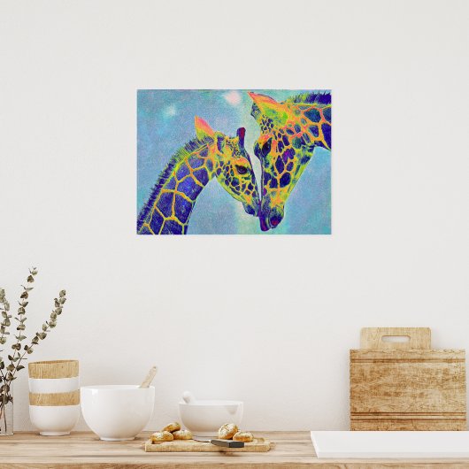 青いキリン2 ポスター (キッチン)