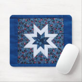 青いキルトの星のmousepad マウスパッド (マウス)