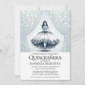 青いキンセアニェラの少女 招待状 (正面)