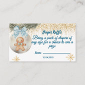 青いギザギザの男の子が きらきらしたオムツくじにいるよ エンクロージャーカード (正面)