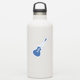 青いギター シール