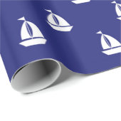 青いギフト用包装紙で遠くにな帆 ラッピングペーパー (ロールコーナー)
