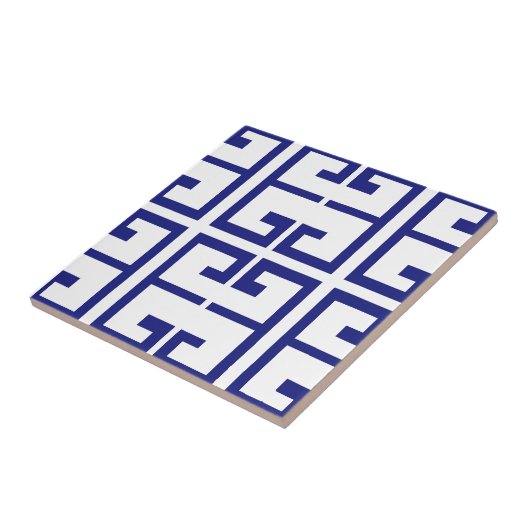 青いギリシャのタイル タイル (側面)