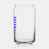 青いギリシャ国旗のギリシャ ガラス缶 (左)