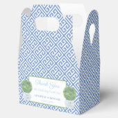 青いギリシャ鍵ボクウッド結婚トピアリーありがとう フェイバーボックス (オープン)