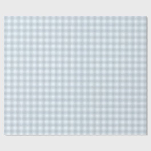 青いギンガシンプルム可愛い小さなチェックのプレイド ラッピングペーパー (フラット)