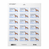 青いギンガムのファラオ・ハウンド ラベル (フルシート)