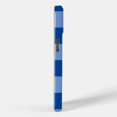 青いギンガムパターン Case-Mate iPhoneケース (裏面 / 右)