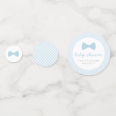 青いギンガムベビーシャワー コンフェッティ (正面)