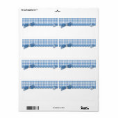 青いギンガムラベル ラベル (フルシート)