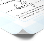 青いギンガムロッキングホースどのように彼女の腹は大きい ポスター (角)