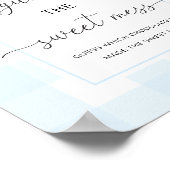 青いギンガムロッキングホース甘い混乱を推測 ポスター (角)