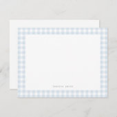 青いギンモダンガムタイプライター名 ノートカード (正面/裏面)