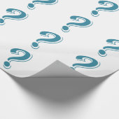 青いクエスチョンマークグラフィックス ラッピングペーパー (角)