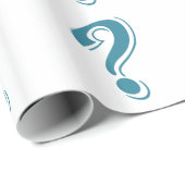 青いクエスチョンマークグラフィックス ラッピングペーパー (ロールコーナー)