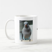 青いクエーカー教徒のオウム コーヒーマグカップ (左)