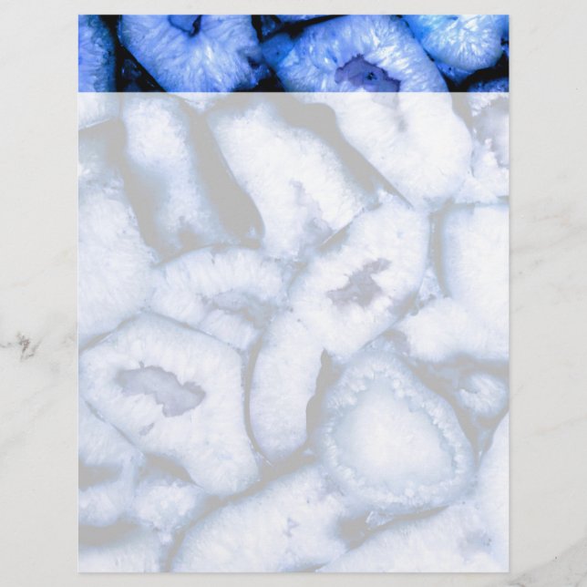 青いクォーツ瑪瑙、青い測地系、抽象芸術パターン (正面)