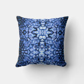 青いクォーツ瑪瑙、青い測地系、抽象芸術パターン クッション (裏面)