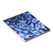 青いクォーツ瑪瑙、青い測地系、抽象芸術パターン ノートパッド (アングル)