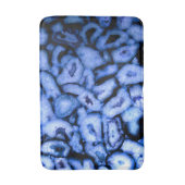 青いクォーツ瑪瑙、青い測地系、抽象芸術パターン バスマット (正面縦)