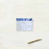 青いクォーツ瑪瑙、青い測地系、抽象芸術パターン ポストイット (デスク上)