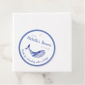 青いクジラのシャワーお土産ギフトタグ フェイバータグ (インサイチュ)