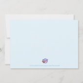 青いクジラのベビーシャワー招待状 招待状 (裏面)