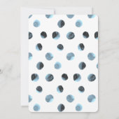 青いクジラの1歳誕生日パーティー招待状 招待状 (裏面)