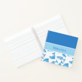 青いクジラ あなたの名前 海 海の生き物 ノートブック (内部)