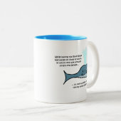 青いクジラ… ツートーンマグカップ (正面右)