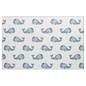 青いクジラ。ネイビ航海のーパターン。海獣 ファブリック (ヤード)